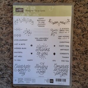 Stampin Up Designer Tin of Cards